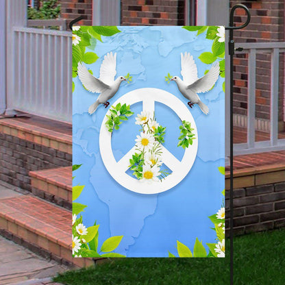 Peace Day Imagine All The People Living Life In Peace Flag, Peace House Flags, Christian Flag, Scripture Flag, Garden Banner