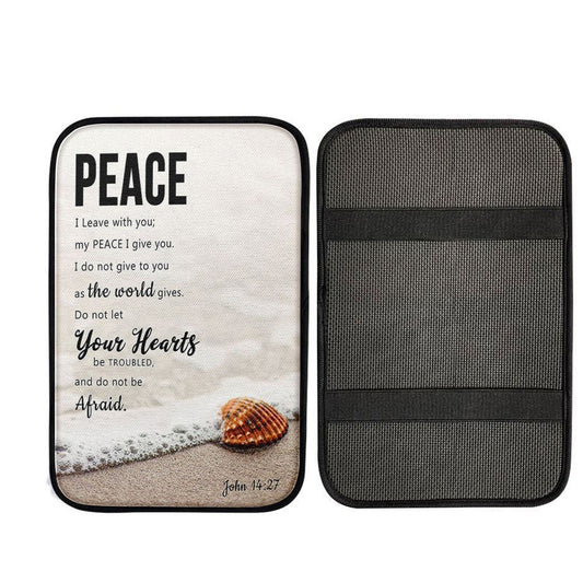 Peace I Leave With You - John 14 27 Car Center Console Cover, Religious Car Armrest Accessories
