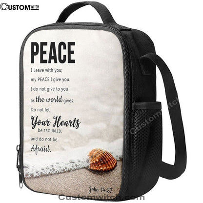 Peace I Leave With You - John 14 27 Lunch Bag, Bible Verse Lunch Bag For Men And Women
