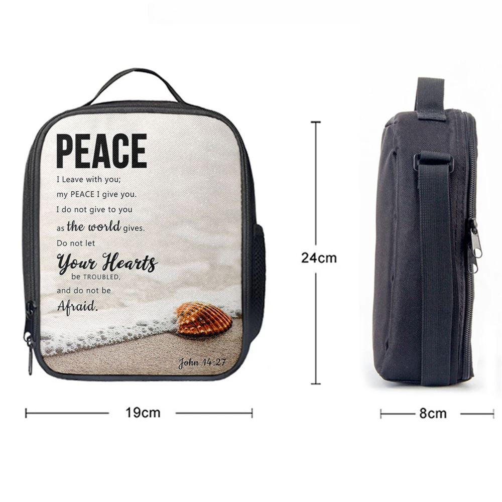 Peace I Leave With You - John 14 27 Lunch Bag, Bible Verse Lunch Bag For Men And Women