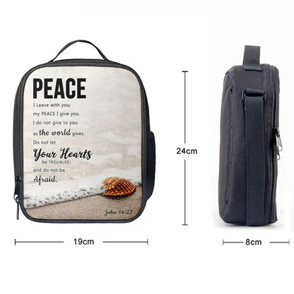 Peace I Leave With You - John 14 27 Lunch Bag, Bible Verse Lunch Bag For Men And Women
