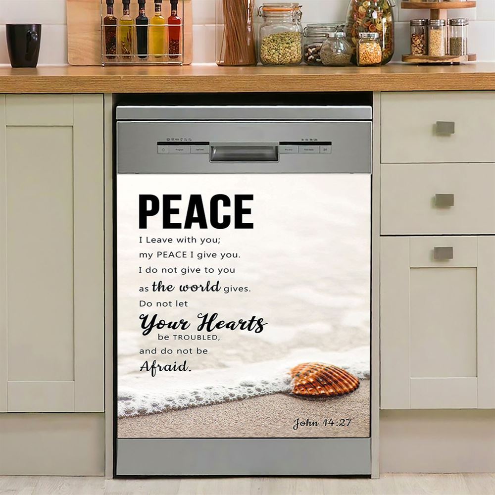 Peace I Leave With You John 14 27 Dishwasher Cover, Christian Dishwasher Wrap
