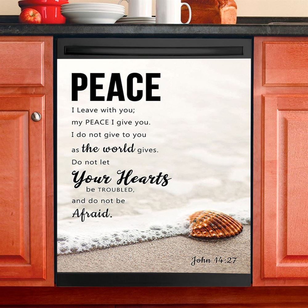Peace I Leave With You John 14 27 Dishwasher Cover, Christian Dishwasher Wrap
