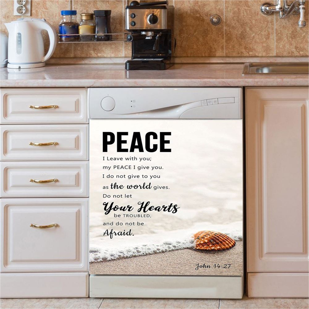 Peace I Leave With You John 14 27 Dishwasher Cover, Christian Dishwasher Wrap