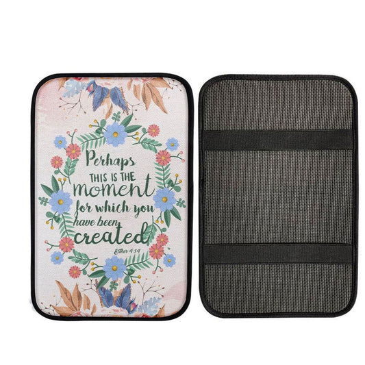 Perhaps This Is The Moment For Which You Were Created Esther 414 Car Center Console Cover, Cross Car Interior Accessories