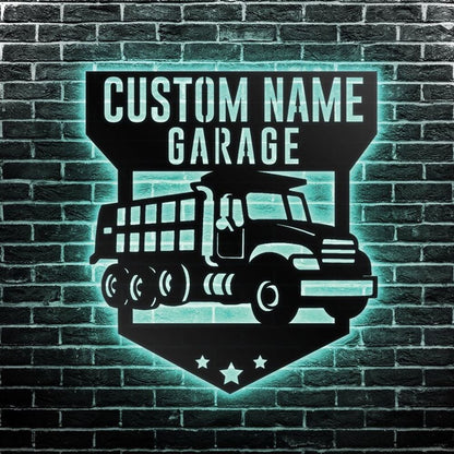 Personalization Garage Sign Metal Wall Art, Led Lights Workshop Metal Sign, Metal Wall Decor, Wall Hanging Art, Home Decor Sign