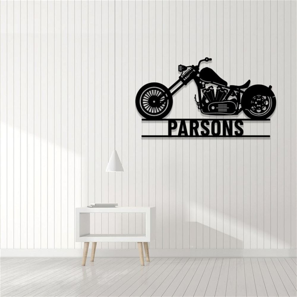 Personalization Motorcycle Metal Sign, Led Motorcycle Metal Wall Art, Garage Decor, Metal Wall Decor, Wall Hanging Art, Home Decor Sign