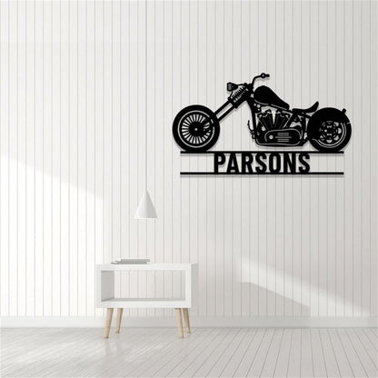 Personalization Motorcycle Metal Sign, Led Motorcycle Metal Wall Art, Garage Decor, Metal Wall Decor, Wall Hanging Art, Home Decor Sign