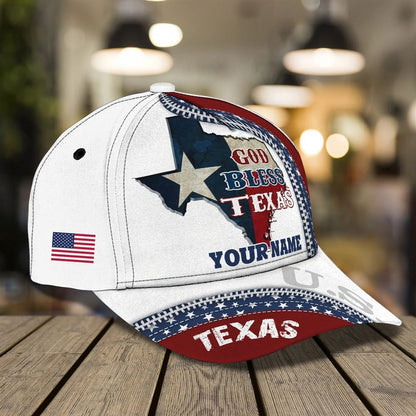 Personalized 3D Texas Cap - Baseball Cap God Bless Texas, Christian Baseball Cap, Religious Cap, Jesus Gift, Jesus Hat