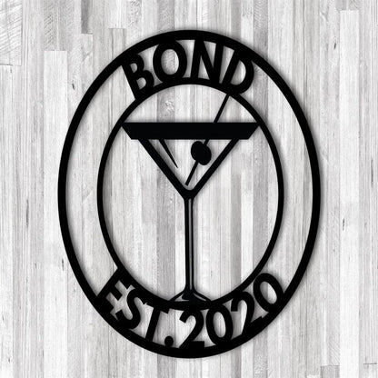 Personalized Bar Theme Metal Sign, Bar Theme Sign, Drink Sign, For Bar Martini Lover Gift