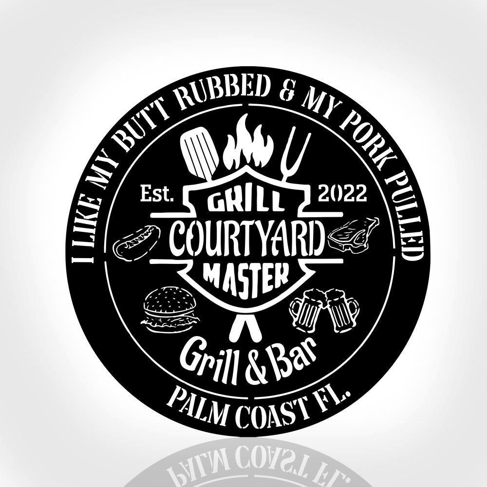 Personalized Bbq Bar Metal Sign, Bar & Grill Sign, Funny Bbq Bar Signs, Dad's Bbq Signs, Grill Master Patio Sign, Outdoor Kitchen Sign