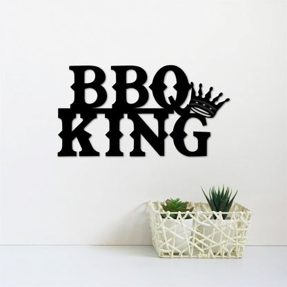 Personalized Bbq King Metal Sign, Gift Idea For Him, Metal Patio Or Porch Decor, Barbecue Decor, Father's Day Gift, Gift For Husband Sign