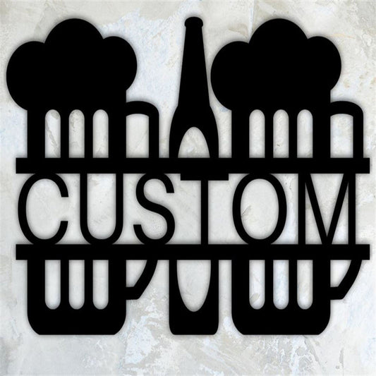 Personalized Beer Metal Sign, Wall Sign, Wall Hanging Bar Metal Sign, Metal Sign Home Bar, Bar Sign