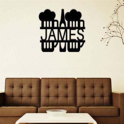 Personalized Beer Metal Sign, Wall Sign, Wall Hanging Bar Metal Sign, Metal Sign Home Bar, Bar Sign