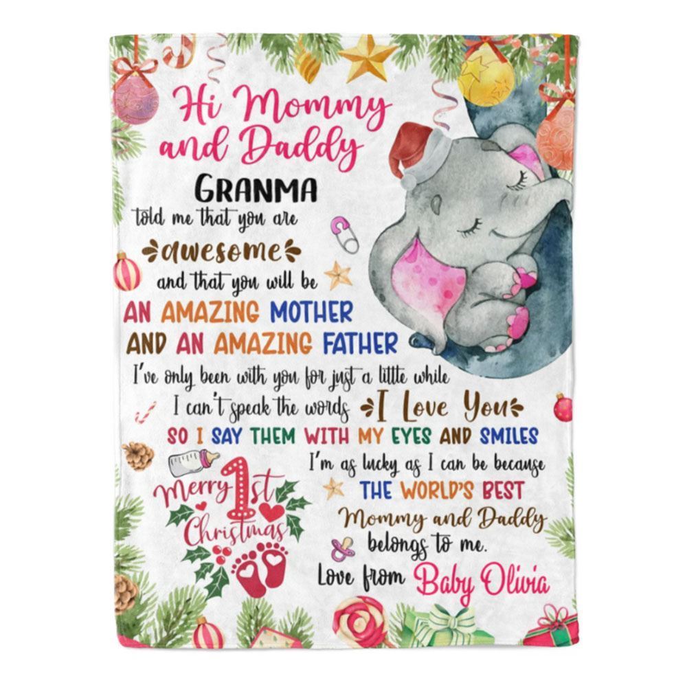 Personalized Blanket For Future Mom Dad You Will Be Amazing Mother Father Elephant Blanket, Mother's Day Blanket, Birthday Gift