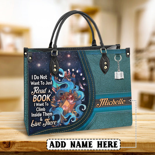 Personalized Book I Do Not Want To Just Read A Book Leather Bag, Women's Pu Leather Bag, Best Mother's Day Gifts