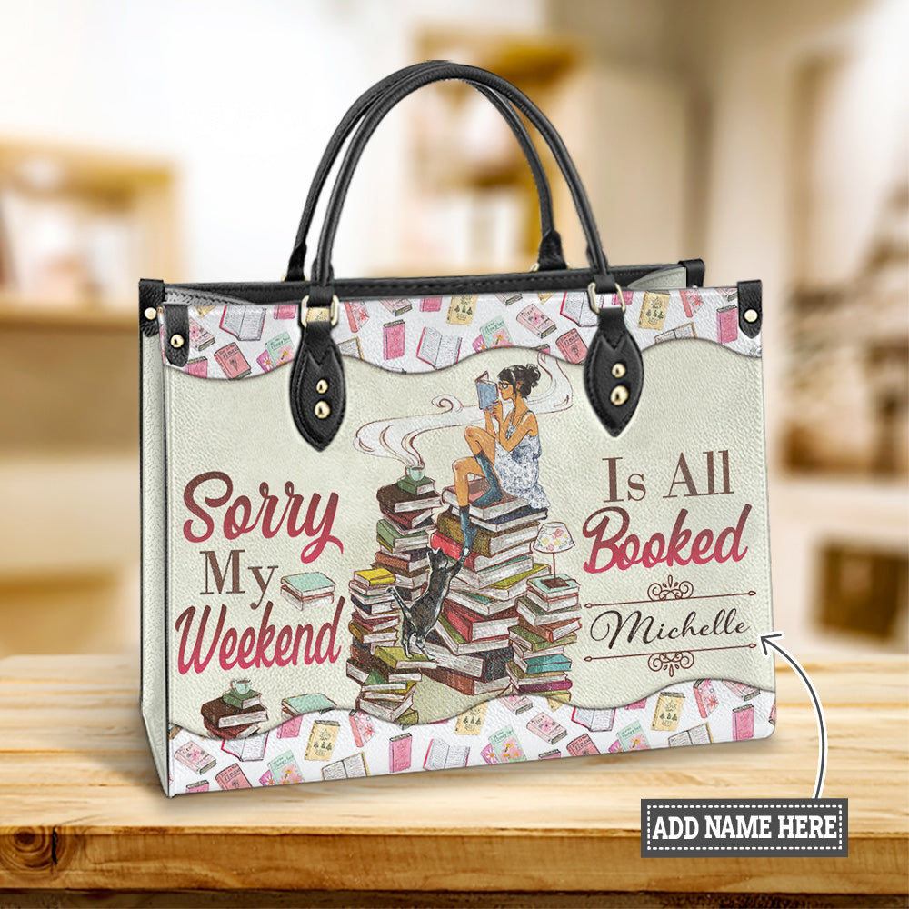 Personalized Book Sorry My Weekend Is All Booked Leather Bag, Women's Pu Leather Bag, Best Mother's Day Gifts