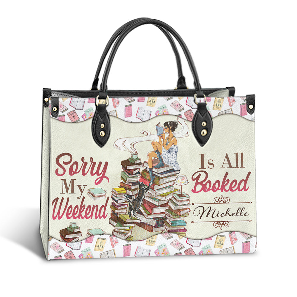 Personalized Book Sorry My Weekend Is All Booked Leather Bag, Women's Pu Leather Bag, Best Mother's Day Gifts