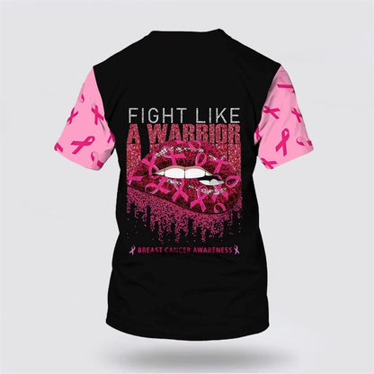 Personalized Breast Cancer All Over Print 3D T Shirt, Tshirt For Breast Cancer Awareness, Breast Cancer Gift Ideas, Unisex T Shirt