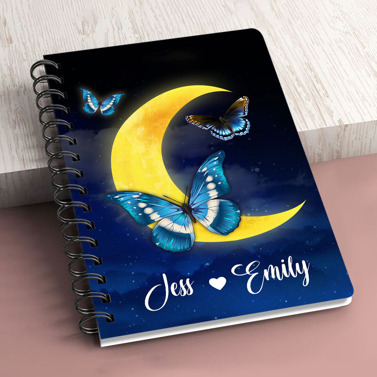 Personalized Butterfly Spiral Journal I’m So Thankful That God Made You My Mom, Christian Art Gifts Journal