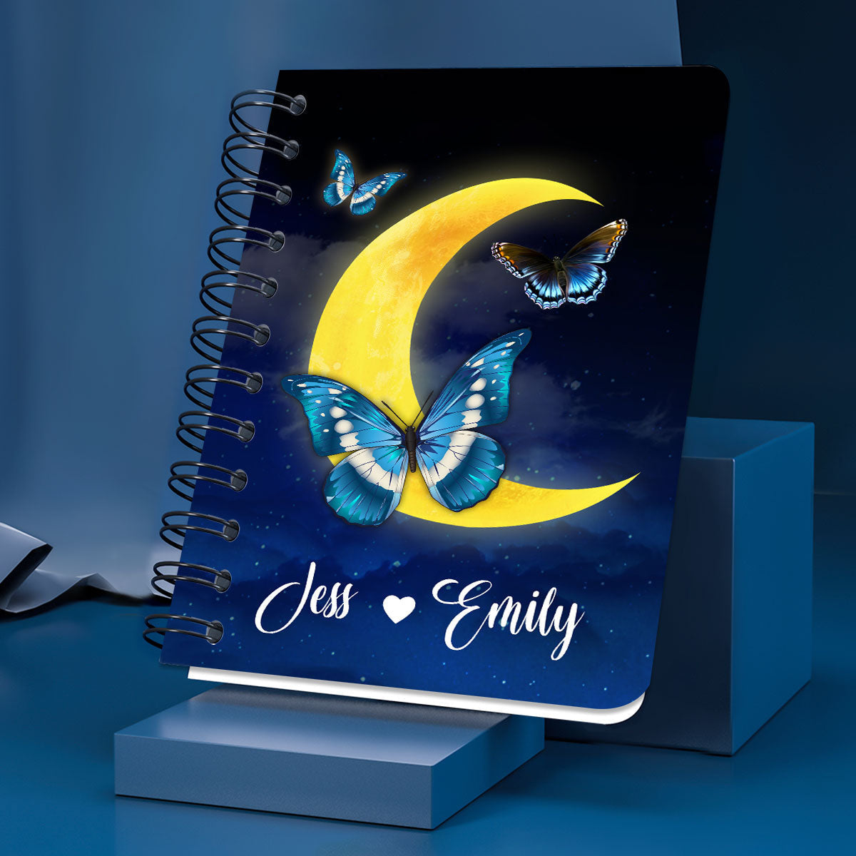 Personalized Butterfly Spiral Journal I’m So Thankful That God Made You My Mom, Christian Art Gifts Journal