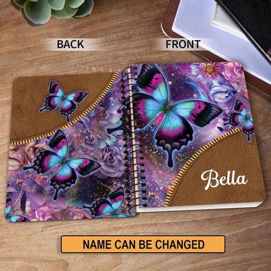 Personalized Butterfly Spiral Journal, Spiritual Gift Faith For Christians