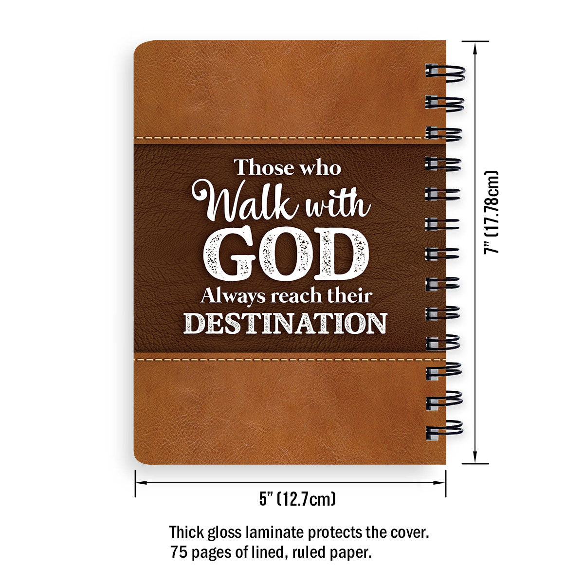 Personalized Butterfly Spiral Notebook Those Who Walk With God Always Reach Their Destination, Christian Spiral Notebooks