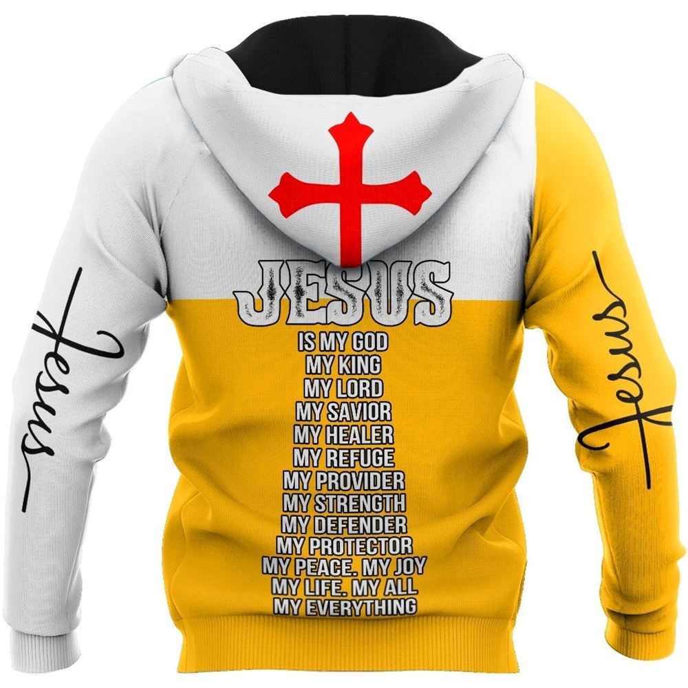 Personalized Child Of God Jesus Is My God My King God 3D Hoodie For Man And Women, Jesus Printed 3D Hoodie