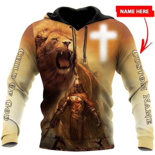 Personalized Child Of God Warrior Of Christ God 3D Hoodie For Man And Women, Jesus Printed 3D Hoodie