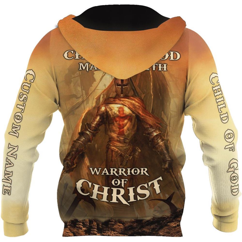 Personalized Child Of God Warrior Of Christ God 3D Hoodie For Man And Women, Jesus Printed 3D Hoodie