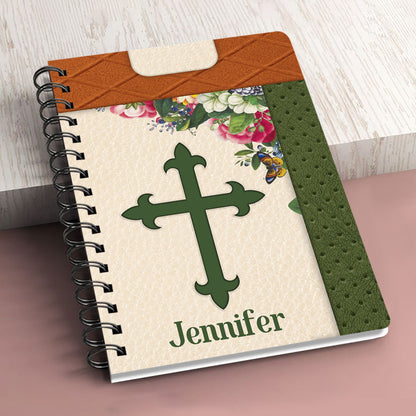 Personalized Christian Spiral Notebook She Is Clothed With Strength And Dignity, Christian Spiral Notebooks