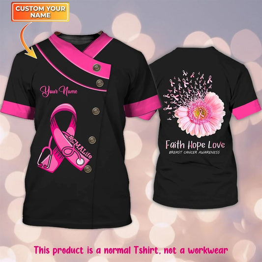 Personalized Cmalife Breast Cancer Awareness 3D All Over Print 3D T Shirt, Breast Cancer Gift Ideas, Unisex T Shirt