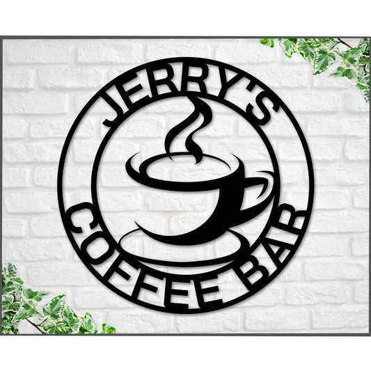 Personalized Coffee Bar Metal Sign, Coffee Sign, Metal Coffee Sign, Coffee Wall Art, Coffee Decor, Coffee Station Sign