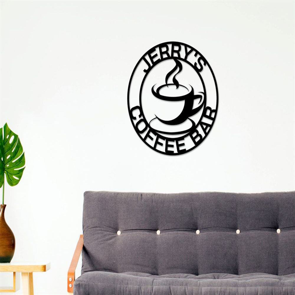 Personalized Coffee Bar Metal Sign, Coffee Sign, Metal Coffee Sign, Coffee Wall Art, Coffee Decor, Coffee Station Sign