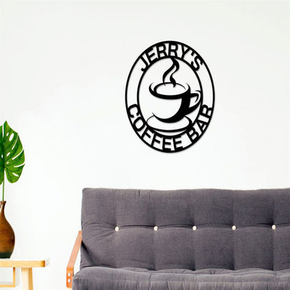 Personalized Coffee Bar Metal Sign, Coffee Sign, Metal Coffee Sign, Coffee Wall Art, Coffee Decor, Coffee Station Sign