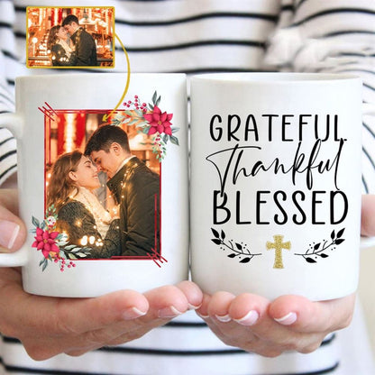 Personalized Custom Mugs, Grateful Thankful Blessed Coffee Mug, Christian Mug, Bible Mug, Faith Gift, Encouragement Gift