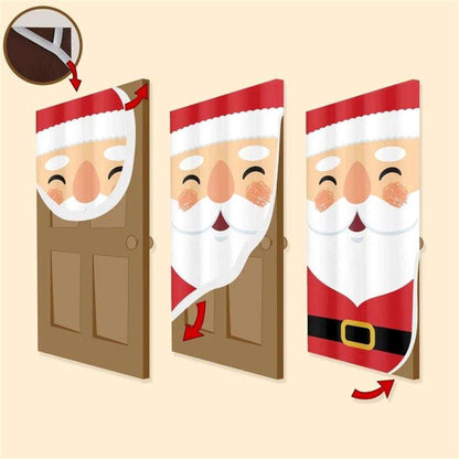 Personalized Family Christmas Tree Door Cover, Christmas Door Knob Covers, Christmas Outdoor Decoration