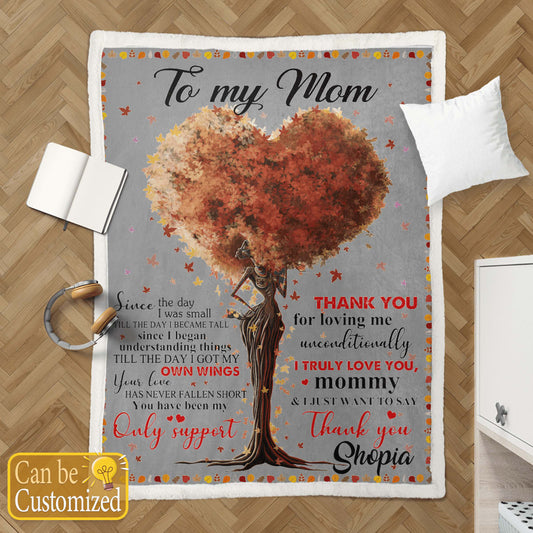 Personalized Fleece Blanket For Mom Daughter To Mom Art Blanket, Birthday Gift