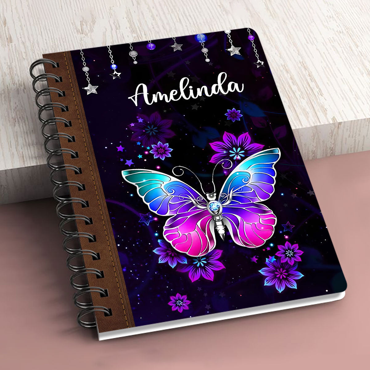 Personalized Flower Spiral Journal It Is More Blessed To Give Than To Receive Acts 2035, Spiritual Gift Faith For Christians