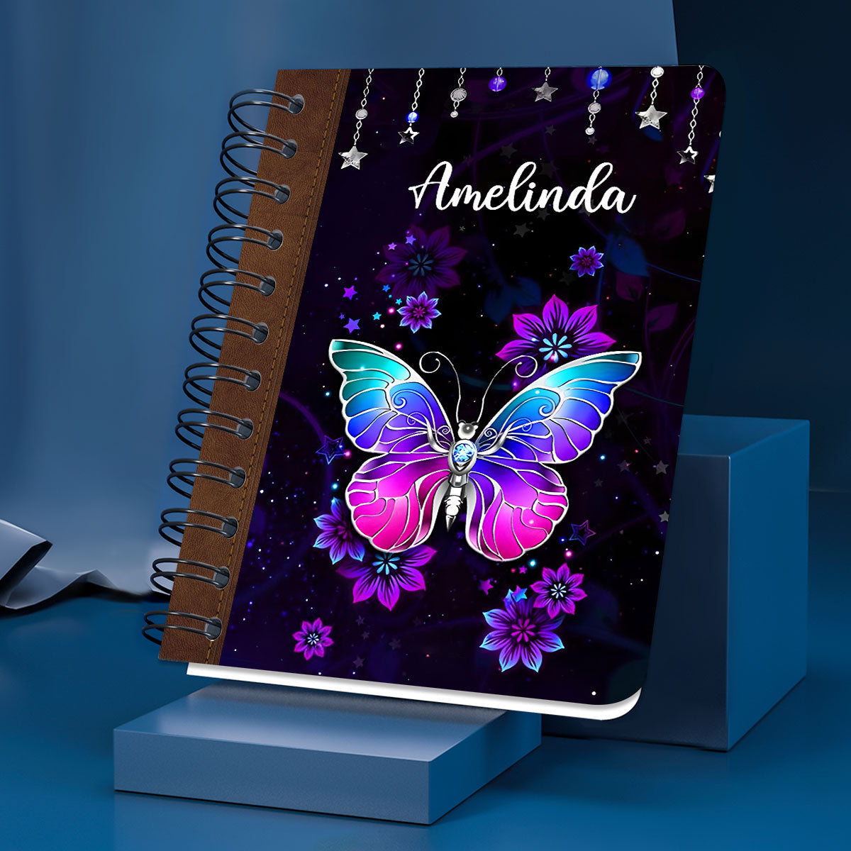 Personalized Flower Spiral Journal It Is More Blessed To Give Than To Receive Acts 2035, Spiritual Gift Faith For Christians