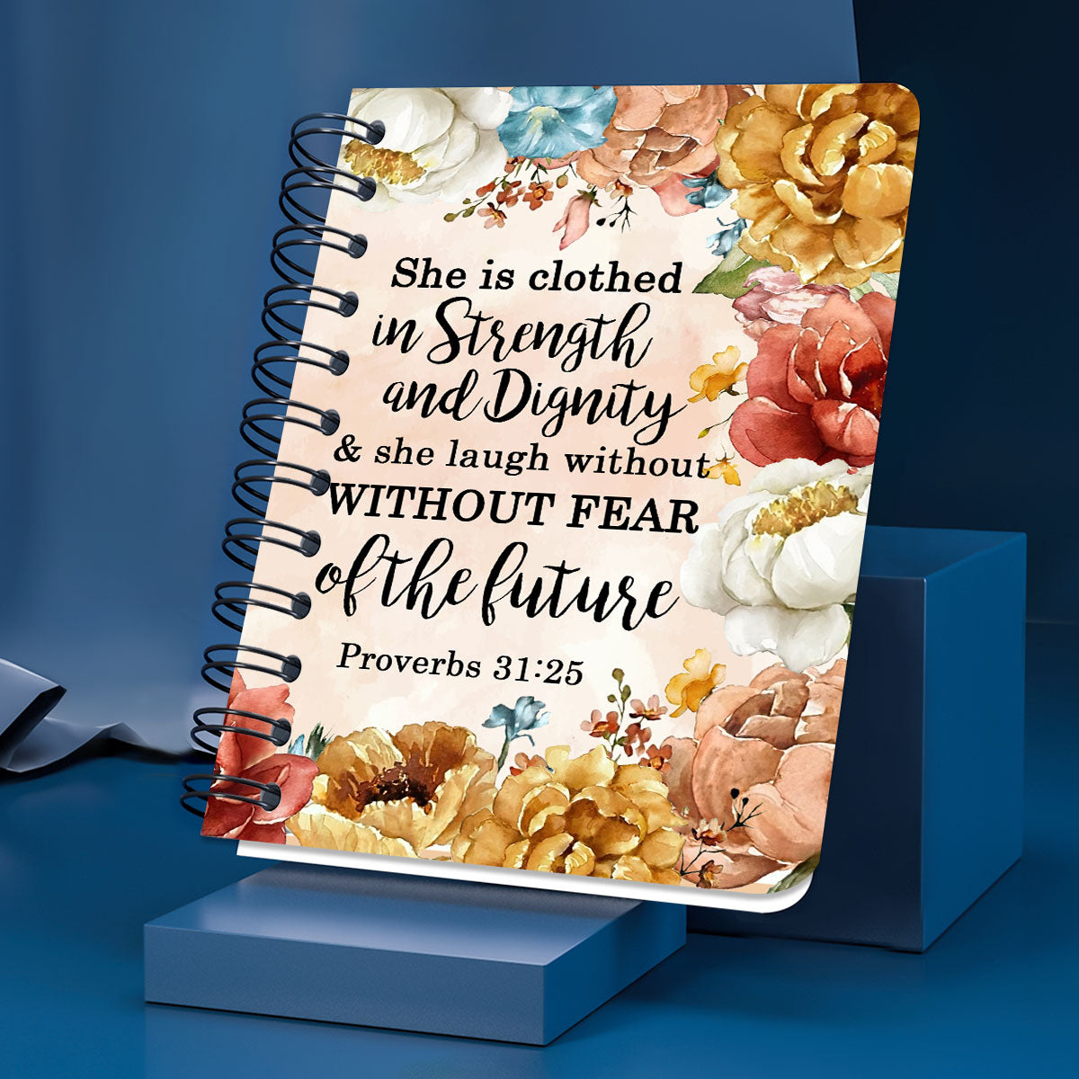 Personalized Flower Spiral Journal Proverbs 3125 Spiritual Gifts For Christian Women, Spiritual Gift Faith For Christians