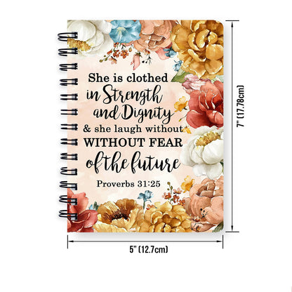 Personalized Flower Spiral Journal Proverbs 3125 Spiritual Gifts For Christian Women, Spiritual Gift Faith For Christians