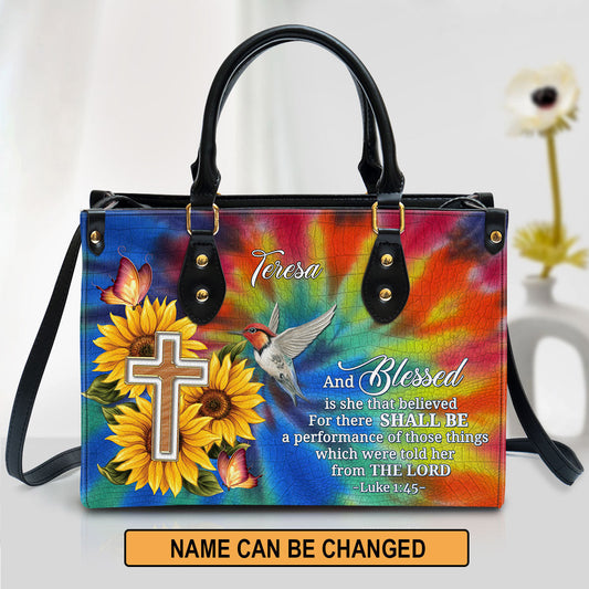 Personalized For There Shall Be A Performance Of Those Things Leather Bag, Christian Pu Leather Bags For Women