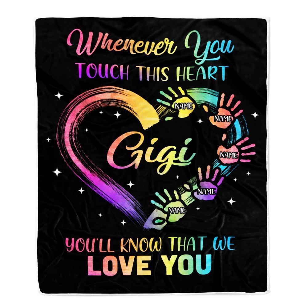 Personalized Gigi Blanket From Grandkids Granddaughter Grandson We Love You Grandparent, Mother's Day Blanket, Mothers Day Birthday Gifts For Mom