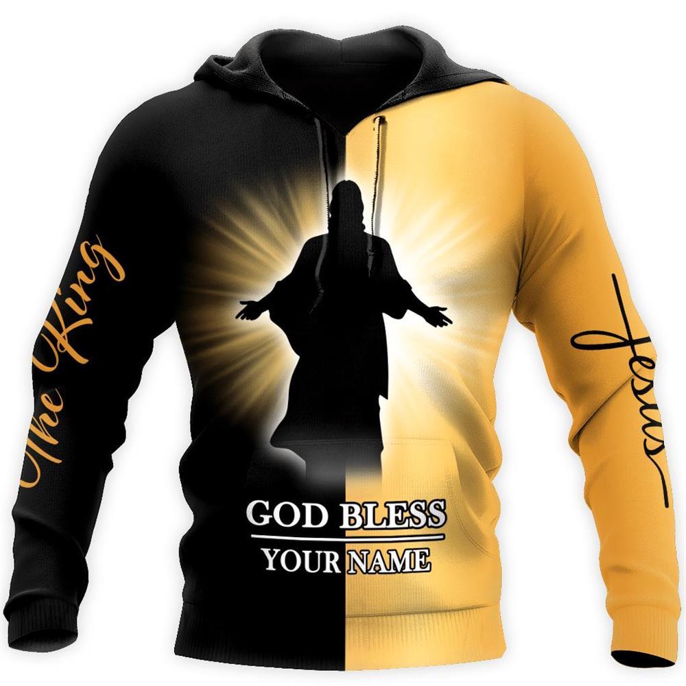 Personalized God Bless Jesus Is My God 3D Hoodie For Man And Women, Jesus Printed 3D Hoodie