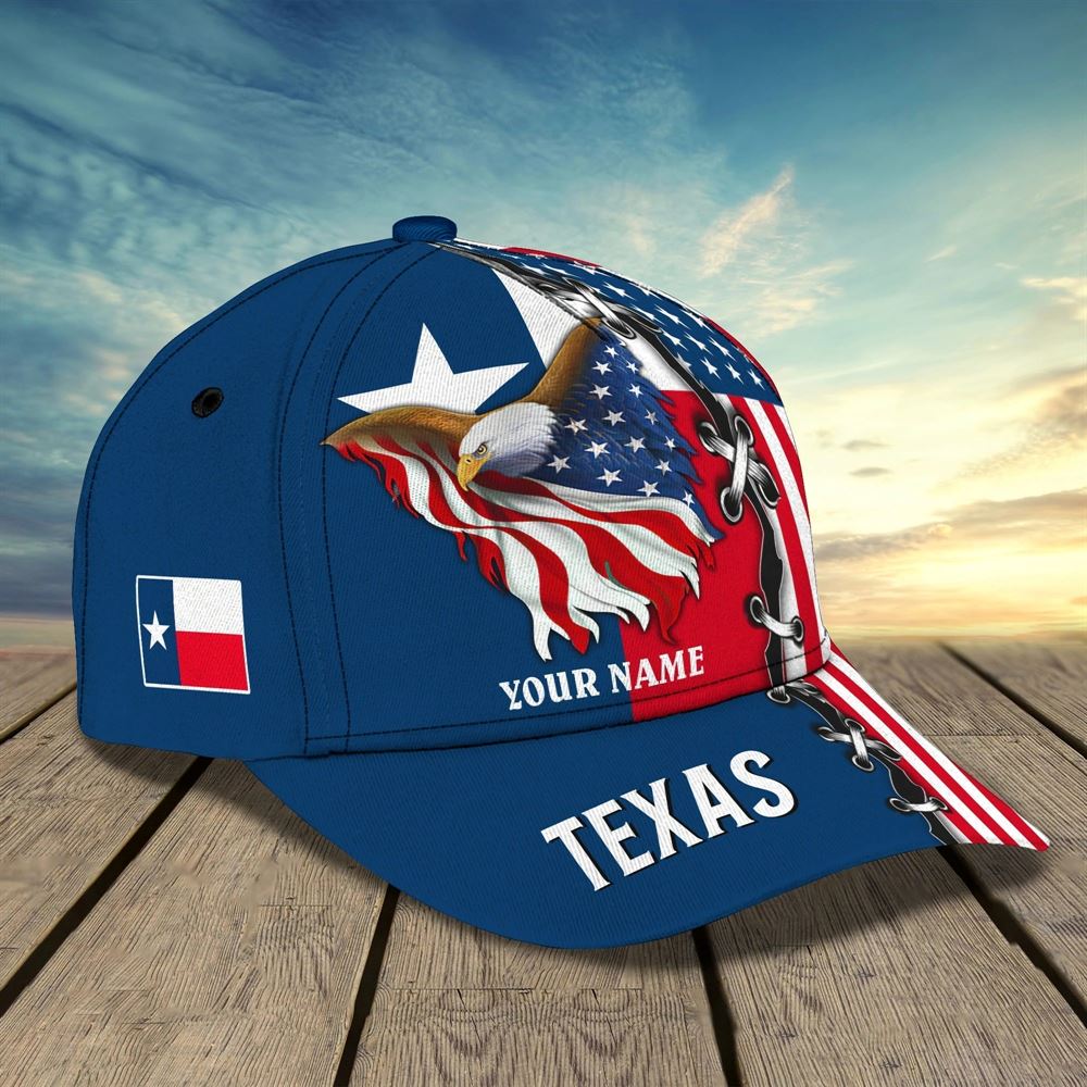 Personalized God Bless Texas 3D Full Print Baseball Cap - Texas American Pride Cap Hat, Christian Baseball Cap, Religious Cap, Jesus Gift, Jesus Hat