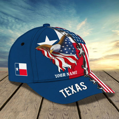 Personalized God Bless Texas 3D Full Print Baseball Cap - Texas American Pride Cap Hat, Christian Baseball Cap, Religious Cap, Jesus Gift, Jesus Hat