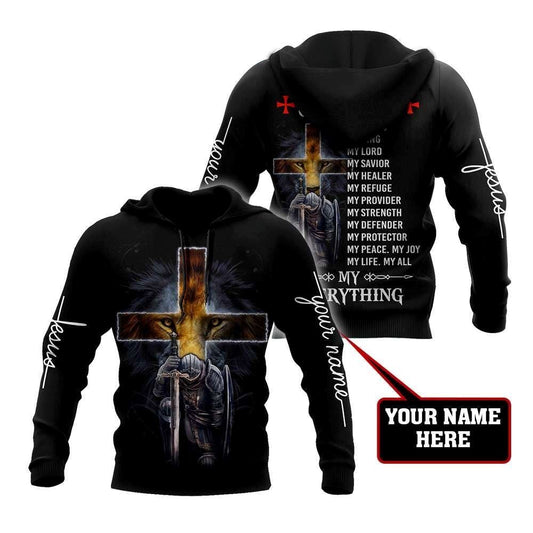 Personalized God My All My Everything God 3D Hoodie For Man And Women, Jesus Printed 3D Hoodie