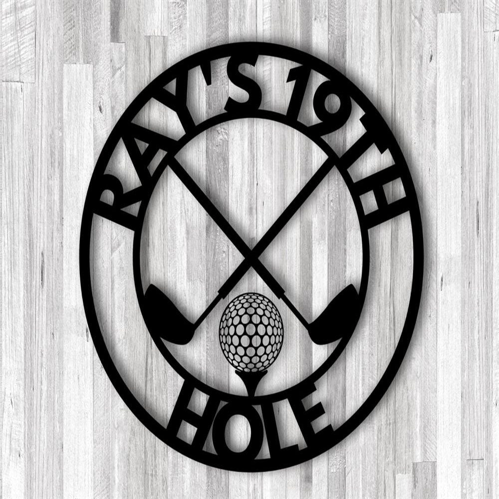 Personalized Golf Metal Sign, Golf Decor, Golf Wall Art, 19th Hole Sign, Bar Sign, Metal Golf Sign, Golf Gifts For Men