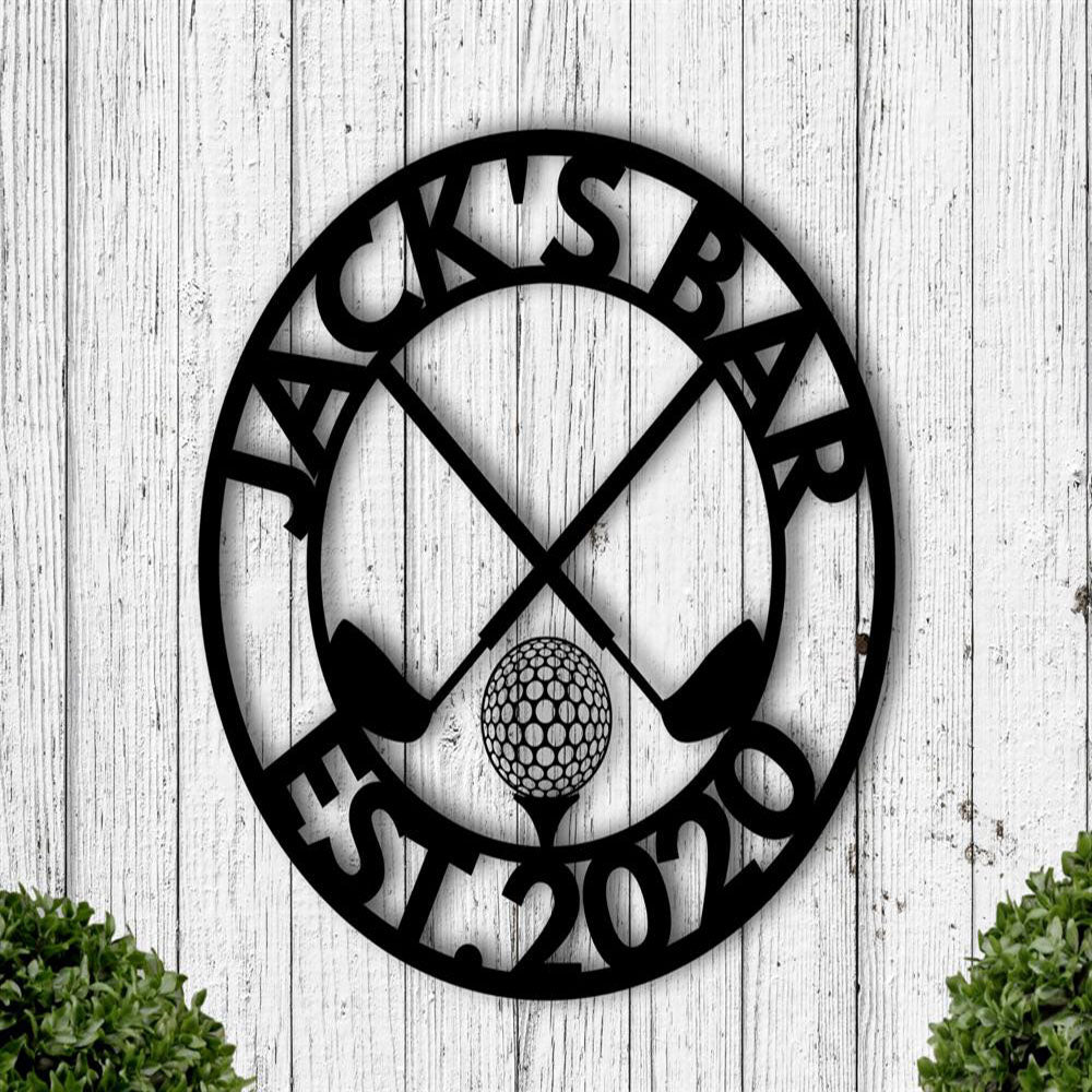 Personalized Golf Metal Sign, Golf Decor, Golf Wall Art, 19th Hole Sign, Bar Sign, Metal Golf Sign, Golf Gifts For Men